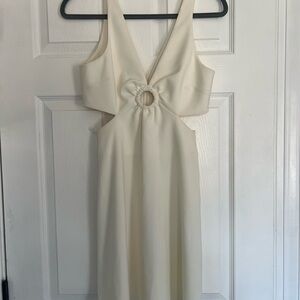 Likely White/Cream Cut-out Mini Dress